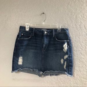 Women’s, Guess Denim Ripped Mini Skirt, Medium